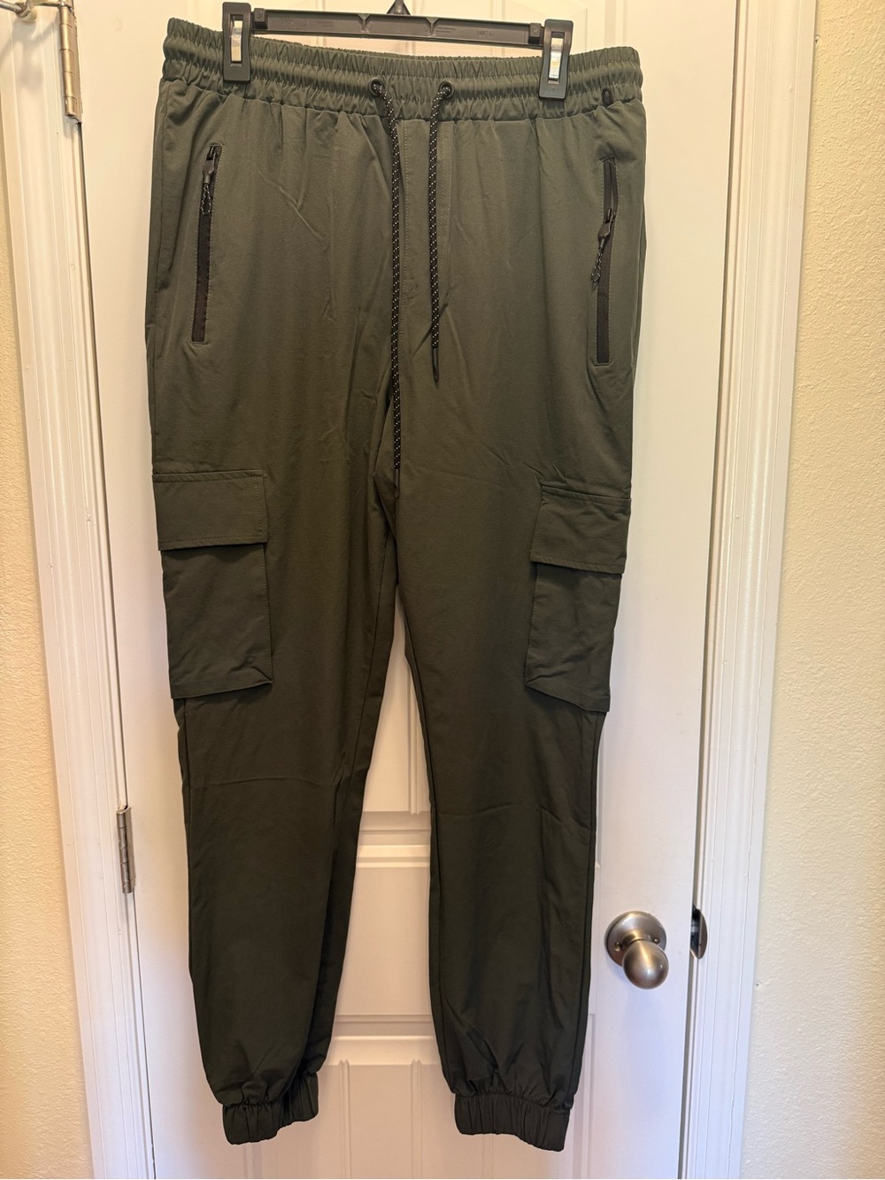 Women’s Olive Green Cargo Jogger Pants